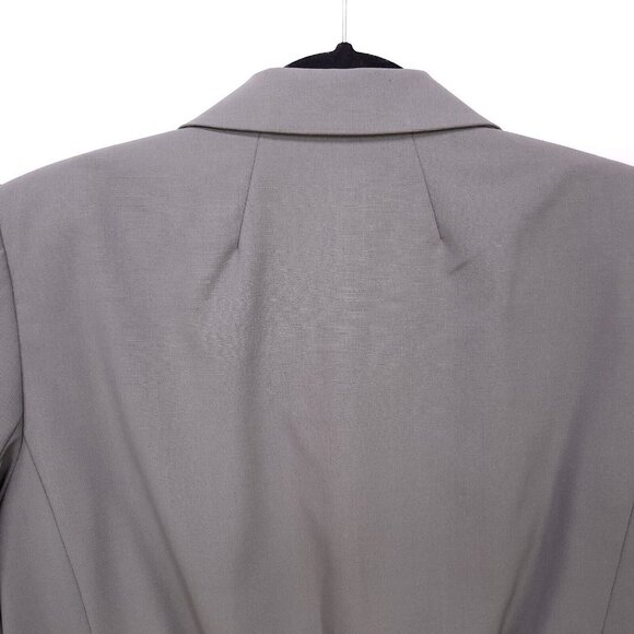 Lafayette 148 Virgin Wool Blazer Jacket Womens 4 Gray Pockets Office Career - Picture 13 of 14